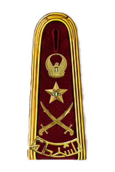 Officer burgundy ceremonial epaulette &mdash; Lt. General