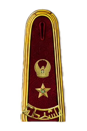 Officer burgundy ceremonial epaulette &mdash; Lt. Colonel